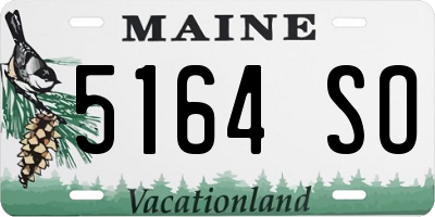 ME license plate 5164SO