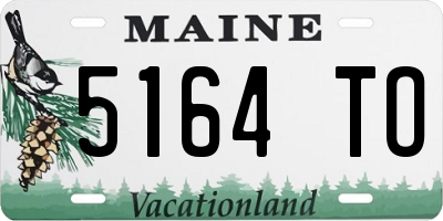ME license plate 5164TO
