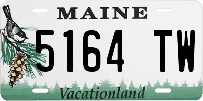 ME license plate 5164TW