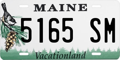 ME license plate 5165SM