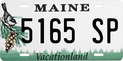 ME license plate 5165SP