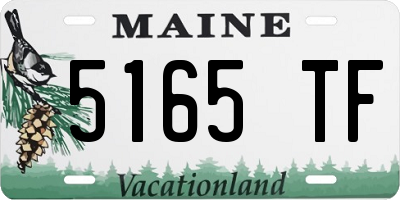 ME license plate 5165TF