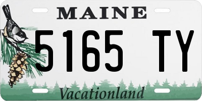 ME license plate 5165TY