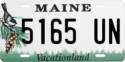 ME license plate 5165UN