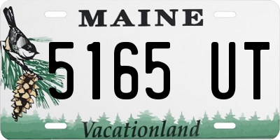 ME license plate 5165UT
