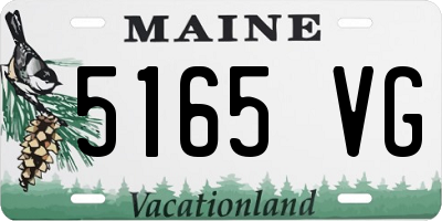 ME license plate 5165VG