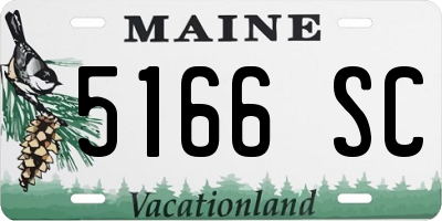 ME license plate 5166SC