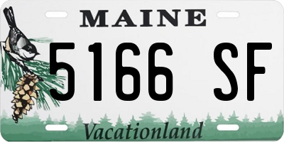 ME license plate 5166SF