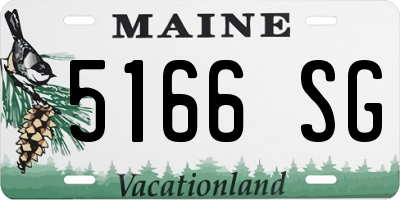 ME license plate 5166SG