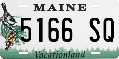 ME license plate 5166SQ