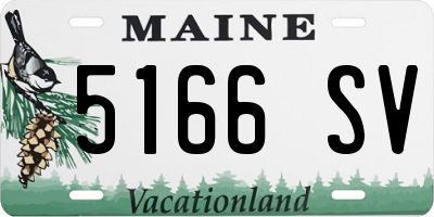 ME license plate 5166SV