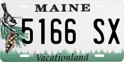 ME license plate 5166SX