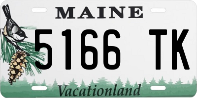 ME license plate 5166TK