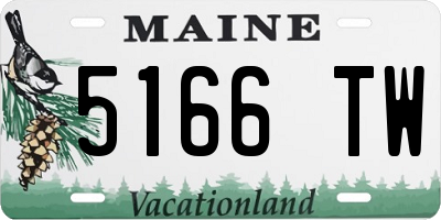 ME license plate 5166TW