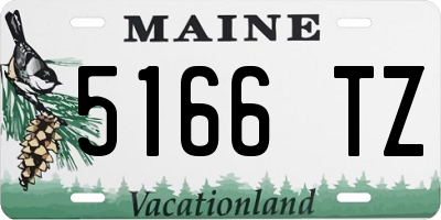ME license plate 5166TZ