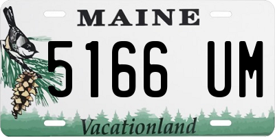 ME license plate 5166UM