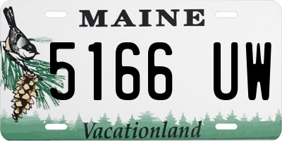 ME license plate 5166UW