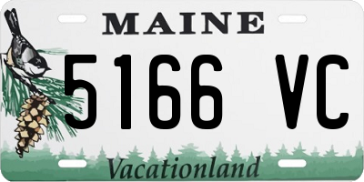 ME license plate 5166VC