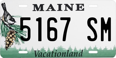 ME license plate 5167SM