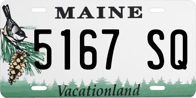 ME license plate 5167SQ