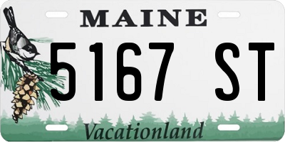 ME license plate 5167ST