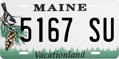 ME license plate 5167SU