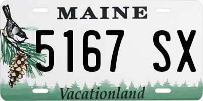 ME license plate 5167SX