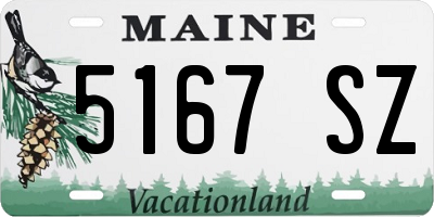 ME license plate 5167SZ