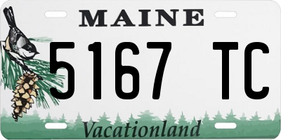 ME license plate 5167TC