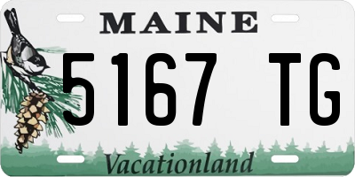 ME license plate 5167TG
