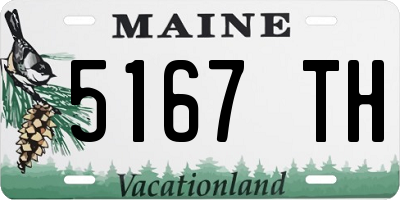 ME license plate 5167TH