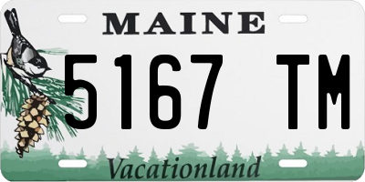 ME license plate 5167TM