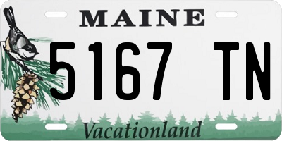 ME license plate 5167TN