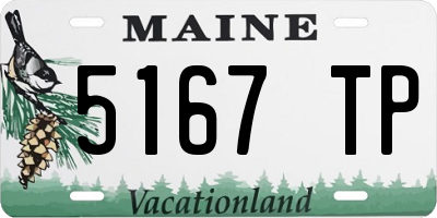 ME license plate 5167TP