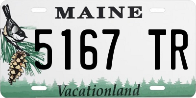 ME license plate 5167TR