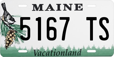 ME license plate 5167TS
