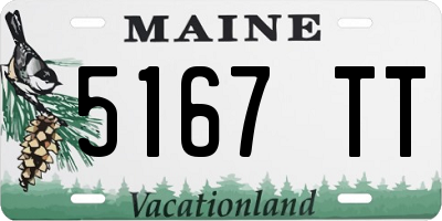 ME license plate 5167TT