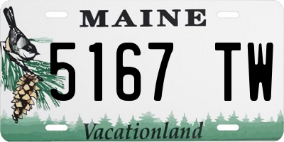 ME license plate 5167TW