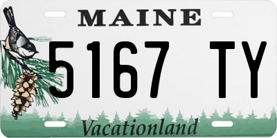 ME license plate 5167TY