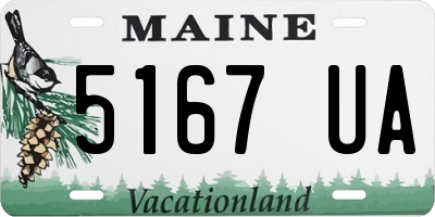 ME license plate 5167UA