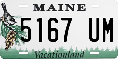 ME license plate 5167UM