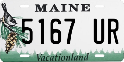 ME license plate 5167UR