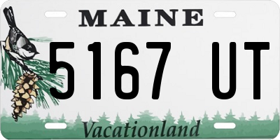 ME license plate 5167UT