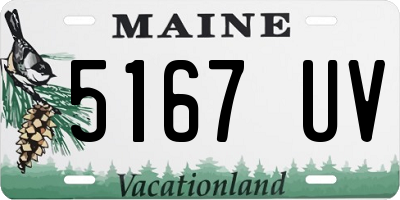 ME license plate 5167UV