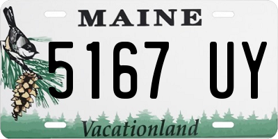 ME license plate 5167UY