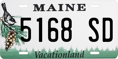 ME license plate 5168SD