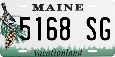 ME license plate 5168SG