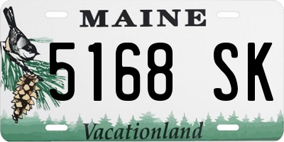 ME license plate 5168SK