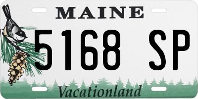 ME license plate 5168SP