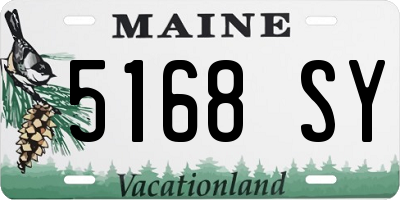 ME license plate 5168SY